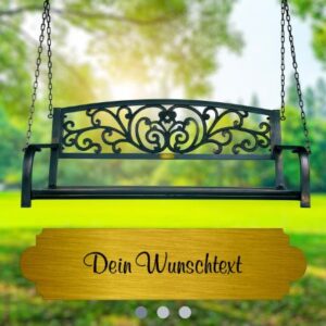 hängebank für den garten aus metall