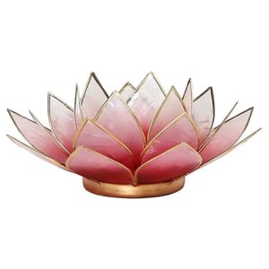 teelichthalter lotus rot